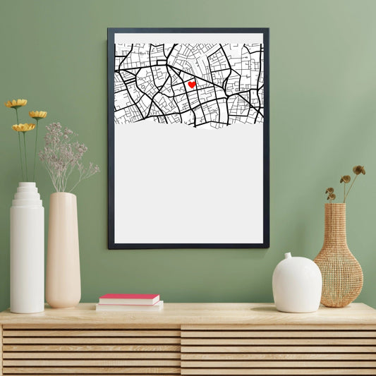 Custom City Map Poster – With Photo & Personalised Message