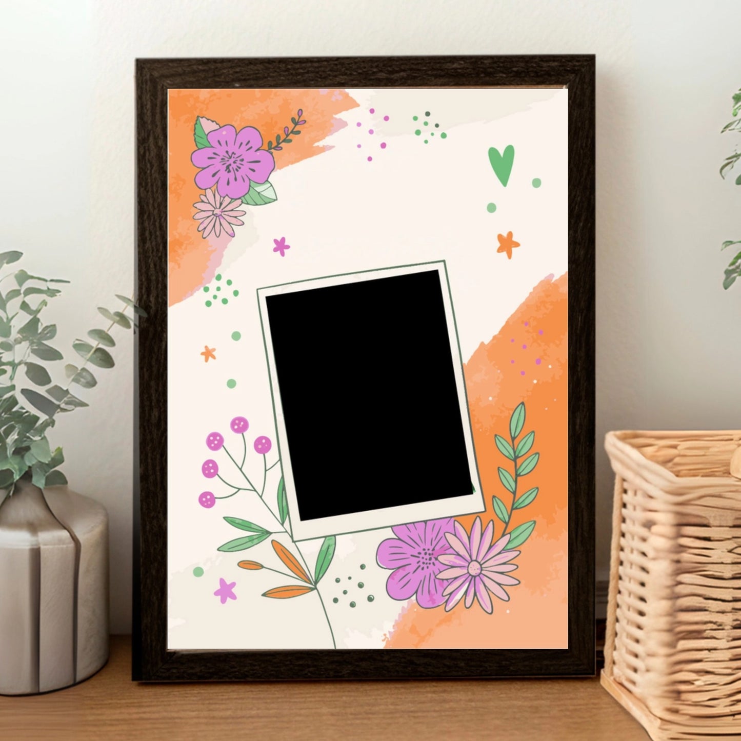 Floral Mum Photo Poster – Custom Framed Gift for Her
