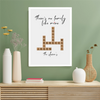 Personalised Family Crossword Frame – Custom Name Puzzle Art
