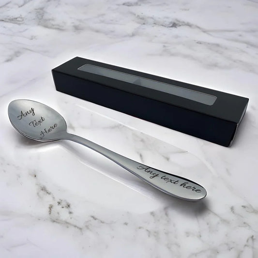 Personalised table spoon – Custom Engraved 18.5cm Spoon