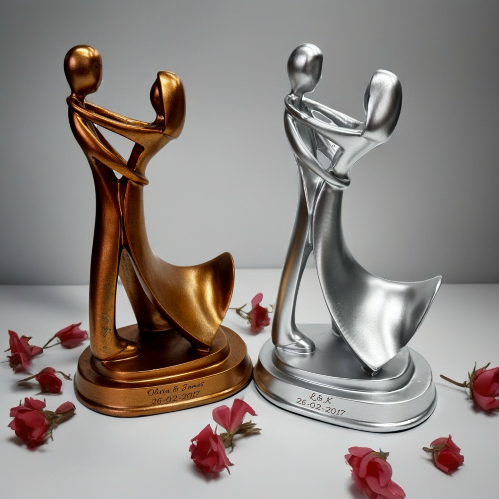 Engraved Dancing Couple Figurine – Romantic Anniversary Gift (23.5cm)