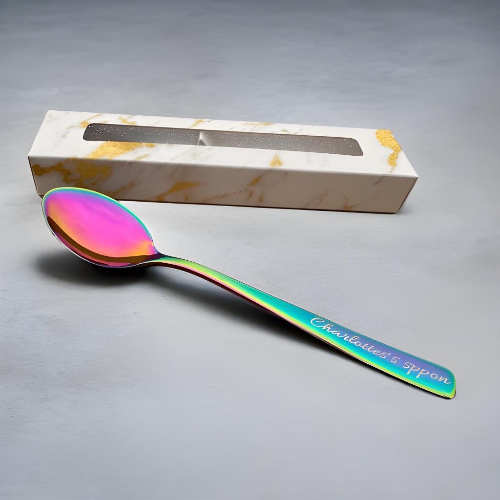 Personalised Engraved Tea Spoon – Custom Text Gift Idea