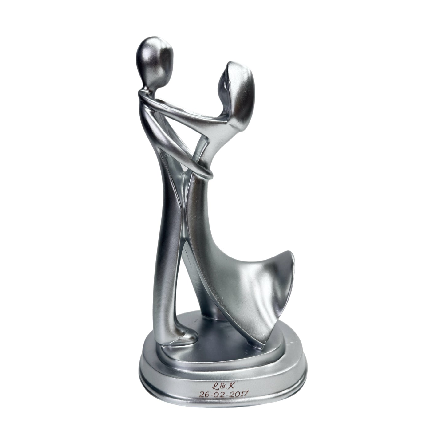 Engraved Dancing Couple Figurine – Romantic Anniversary Gift (23.5cm)