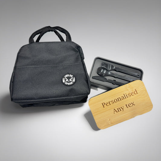 Engraved Lunch Box for Dad – ‘Dad Team’ Bento Set