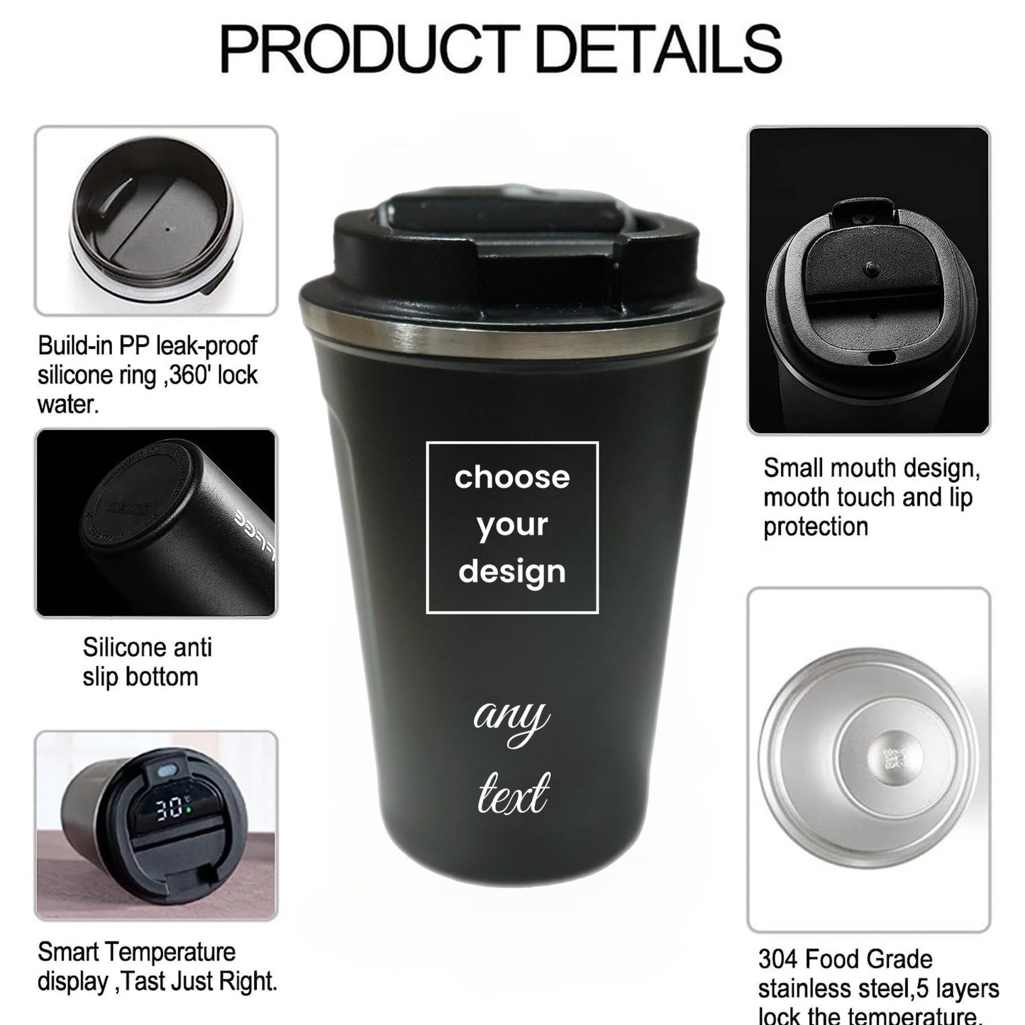Personalised Smart Coffee Cup – Keep Drinks Hot in Style