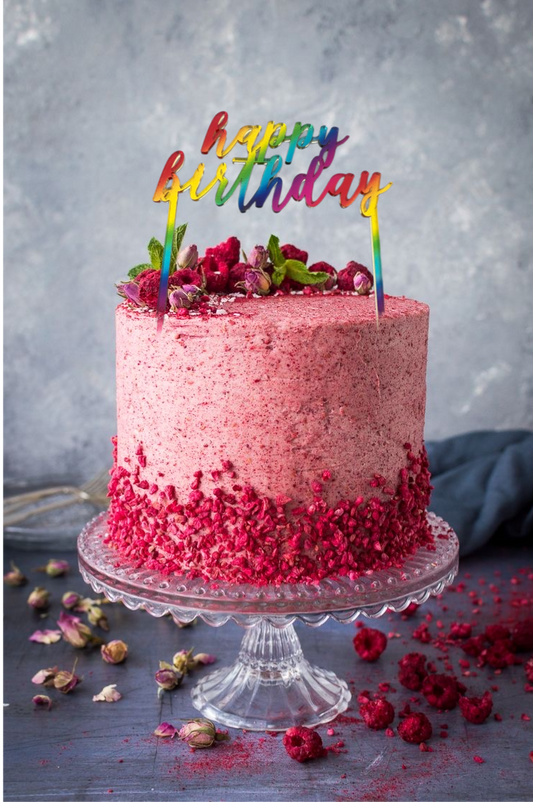 Happy Birthday Cake Toppers – Sparkle & Shine Celebration