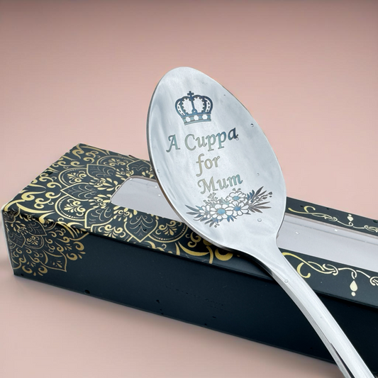 Personalised Engraved Teaspoon – Custom Text Gift