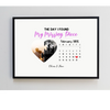 Personalised Heart Calendar Frame – Two Photos, Love Date