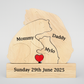 Custom Wooden Bear Family Puzzle with 2–7 Names – Gift for Family