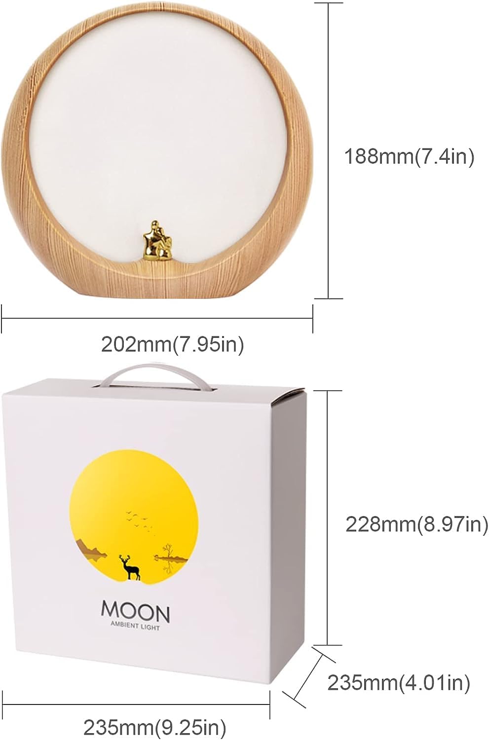 Personalized Moon Lamp with Photo & Text – Unique Custom Gift for Loved Ones