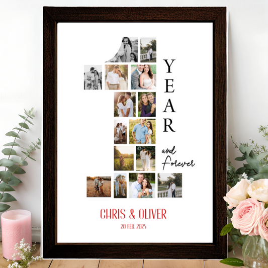1 Year Wedding Anniversary Poster