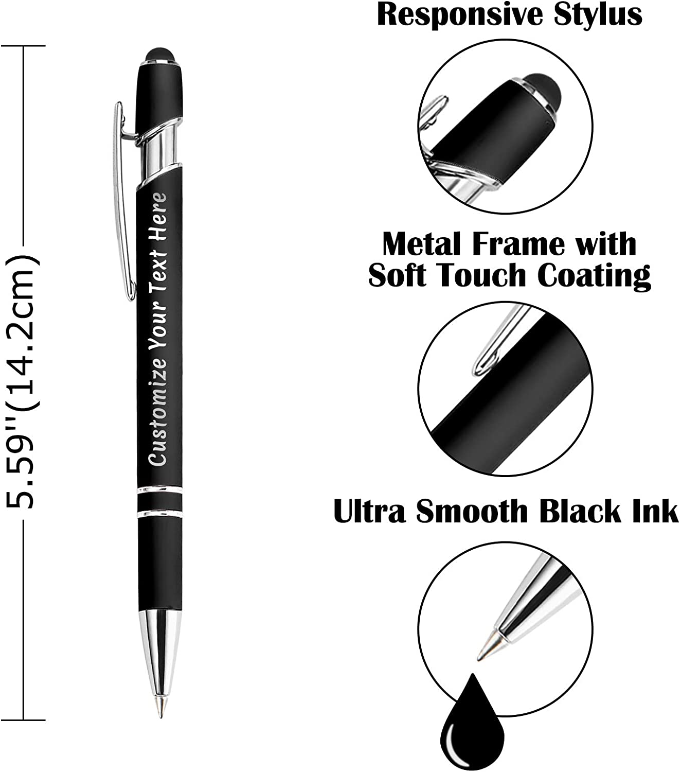 Personalised Engraved Luxury Metal Ballpoint Pen