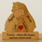 Custom Wooden Bear Family Puzzle with 2–7 Names – Gift for Family