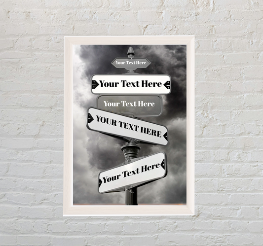Custom Street Road Sign Poster - Personalized Wall Art