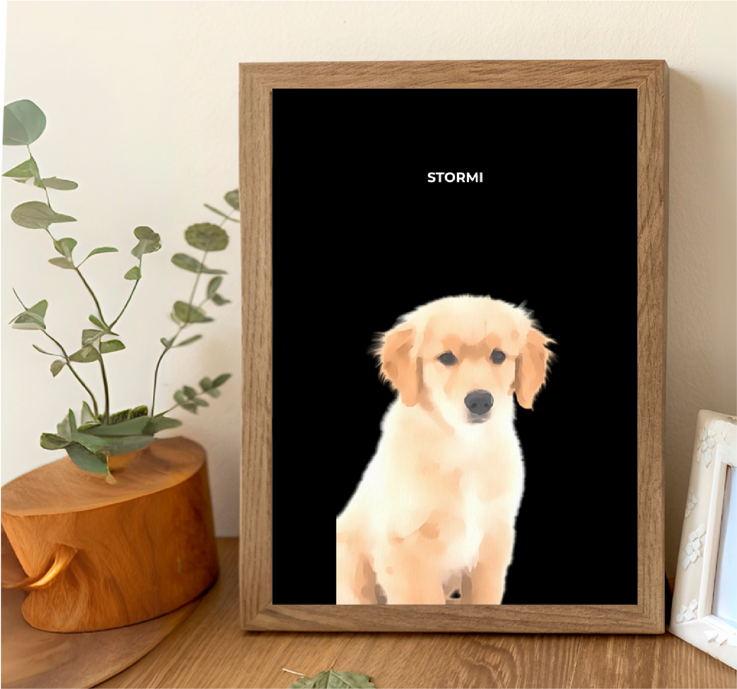 Custom Watercolor Minimalist Pet Portrait - Personalized Pet Art