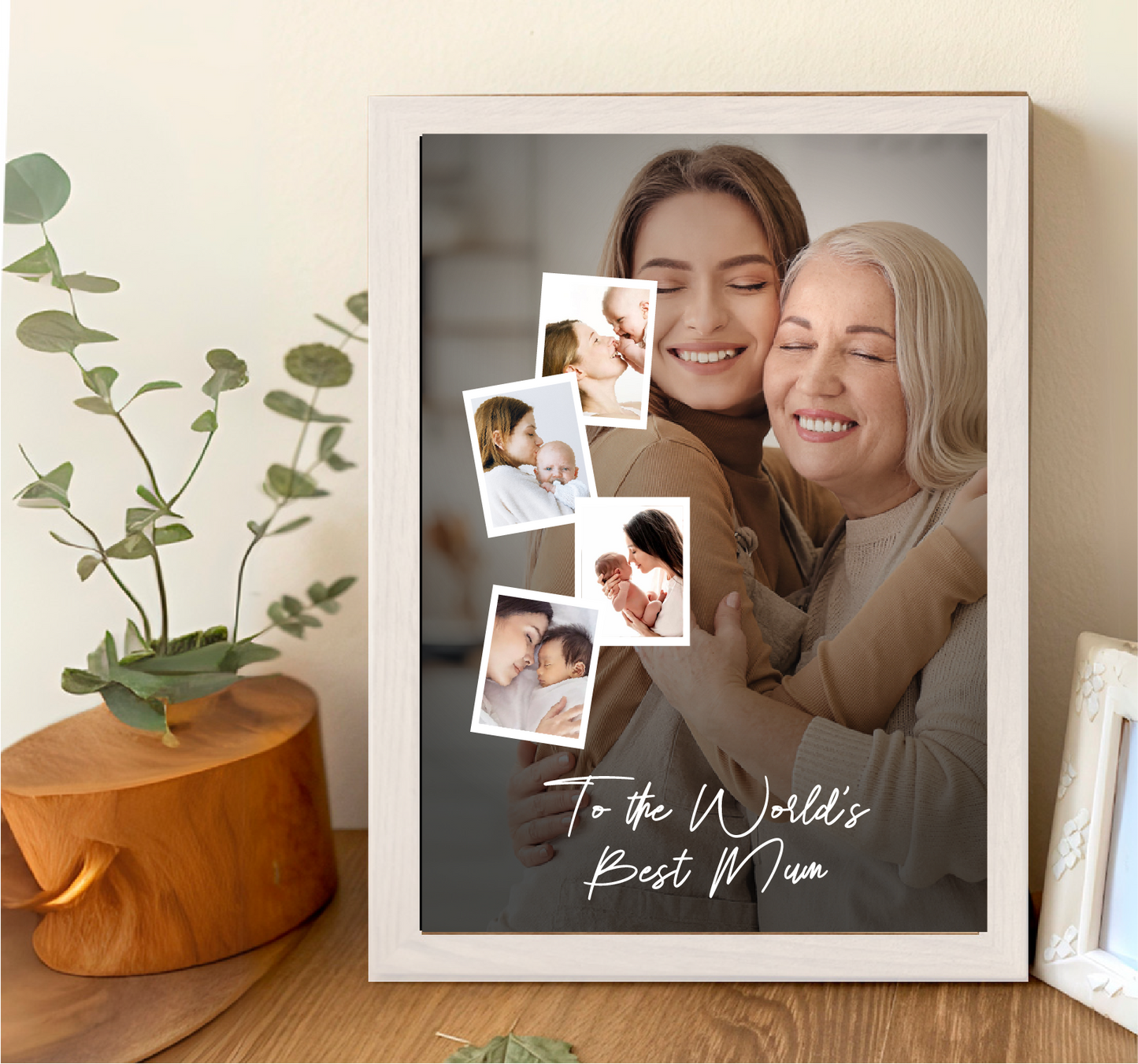 Modern Custom Memory Collage MUM Poster - Upload 5 Photos | Mother’s Day Gift