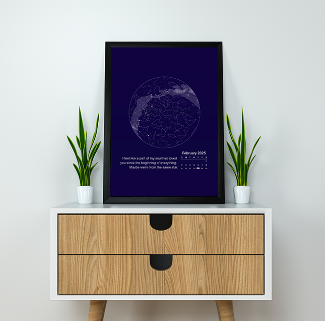 Star Map Poster Sky Full of Memories