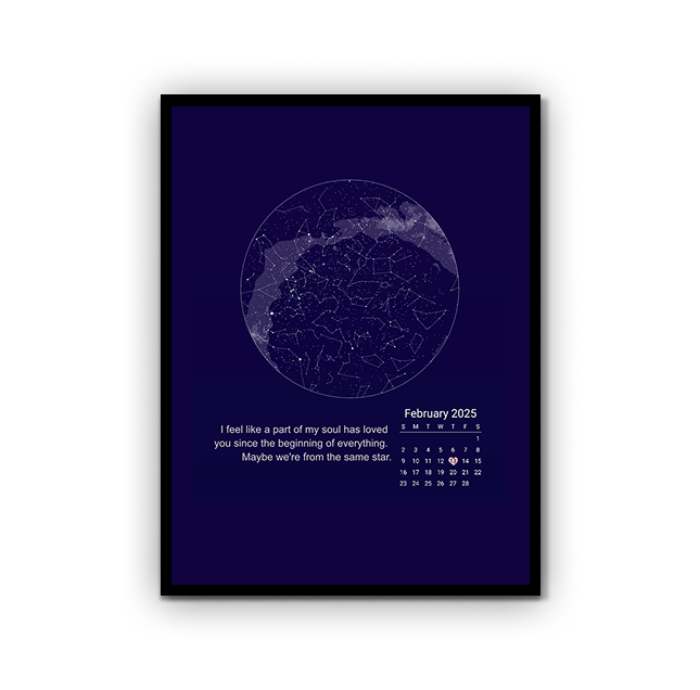 Star Map Poster Sky Full of Memories
