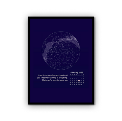 Star Map Poster Sky Full of Memories
