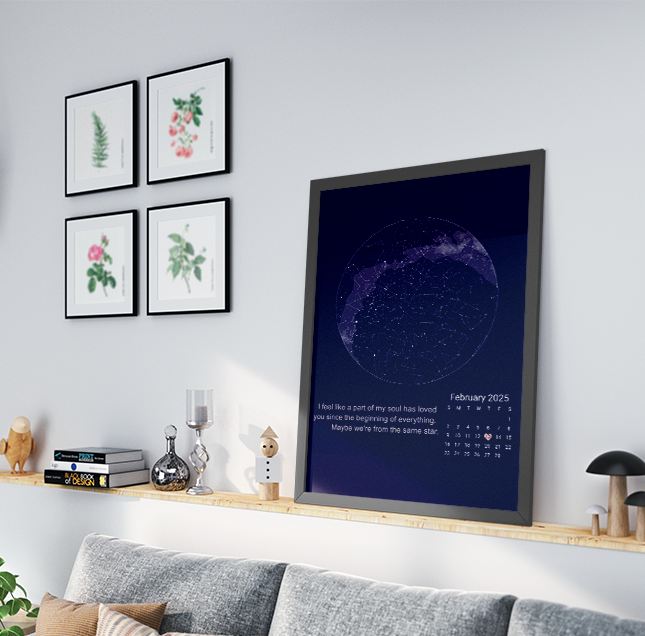 Star Map Poster Sky Full of Memories
