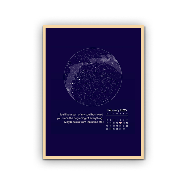 Star Map Poster Sky Full of Memories