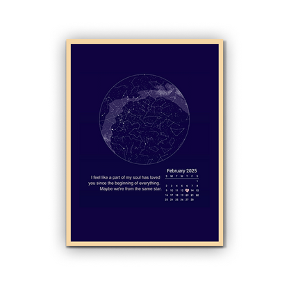 Star Map Poster Sky Full of Memories