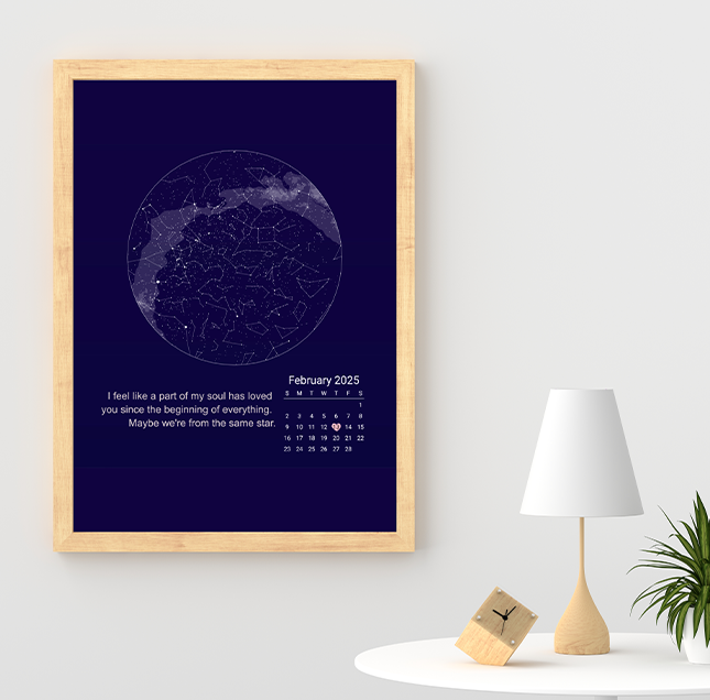 Star Map Poster Sky Full of Memories