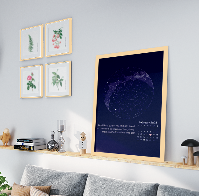 Star Map Poster Sky Full of Memories