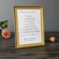 Custom 1st Anniversary Poster – Framed Gift