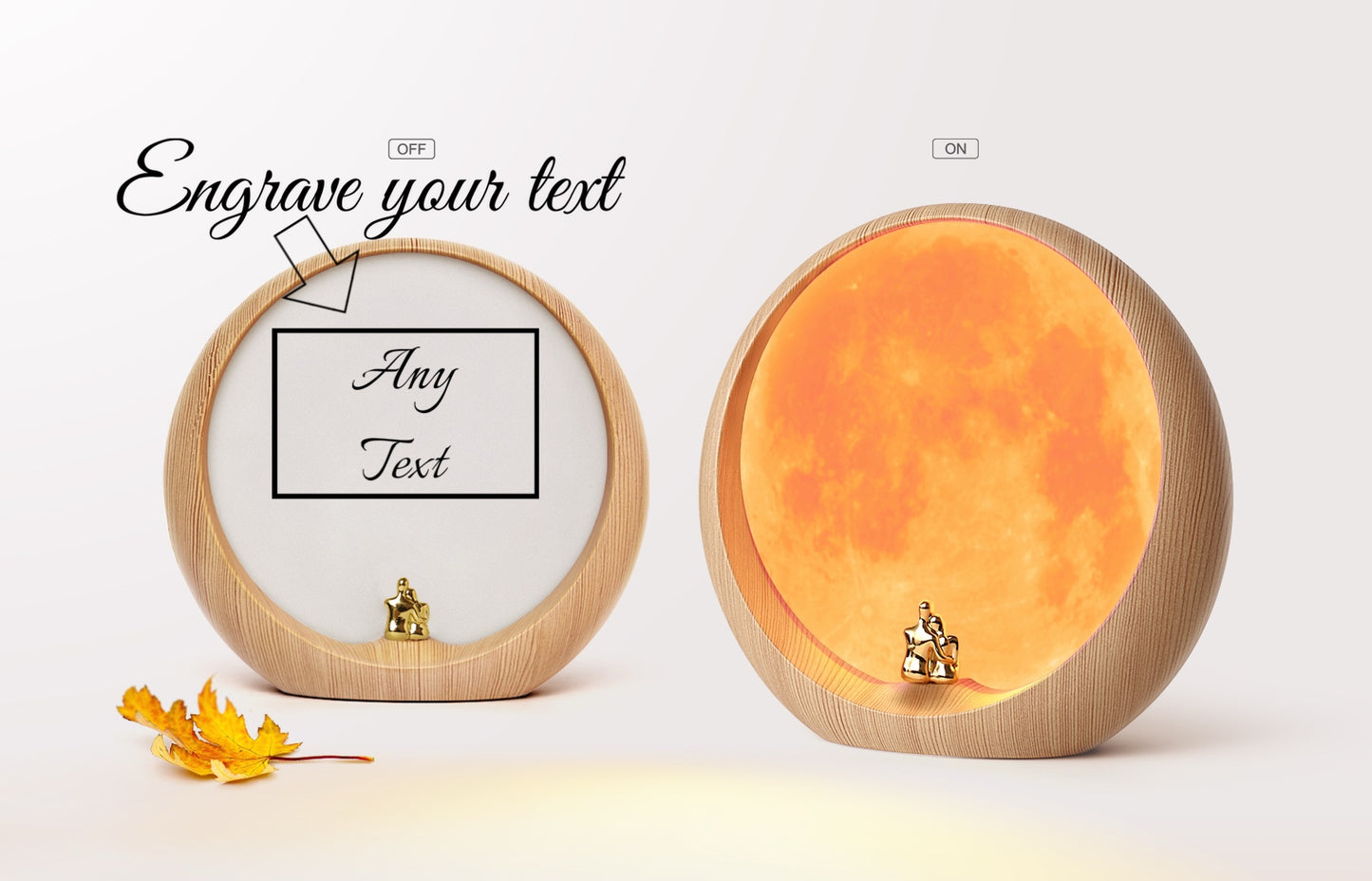 Personalized Moon Lamp with Photo & Text – Unique Custom Gift for Loved Ones