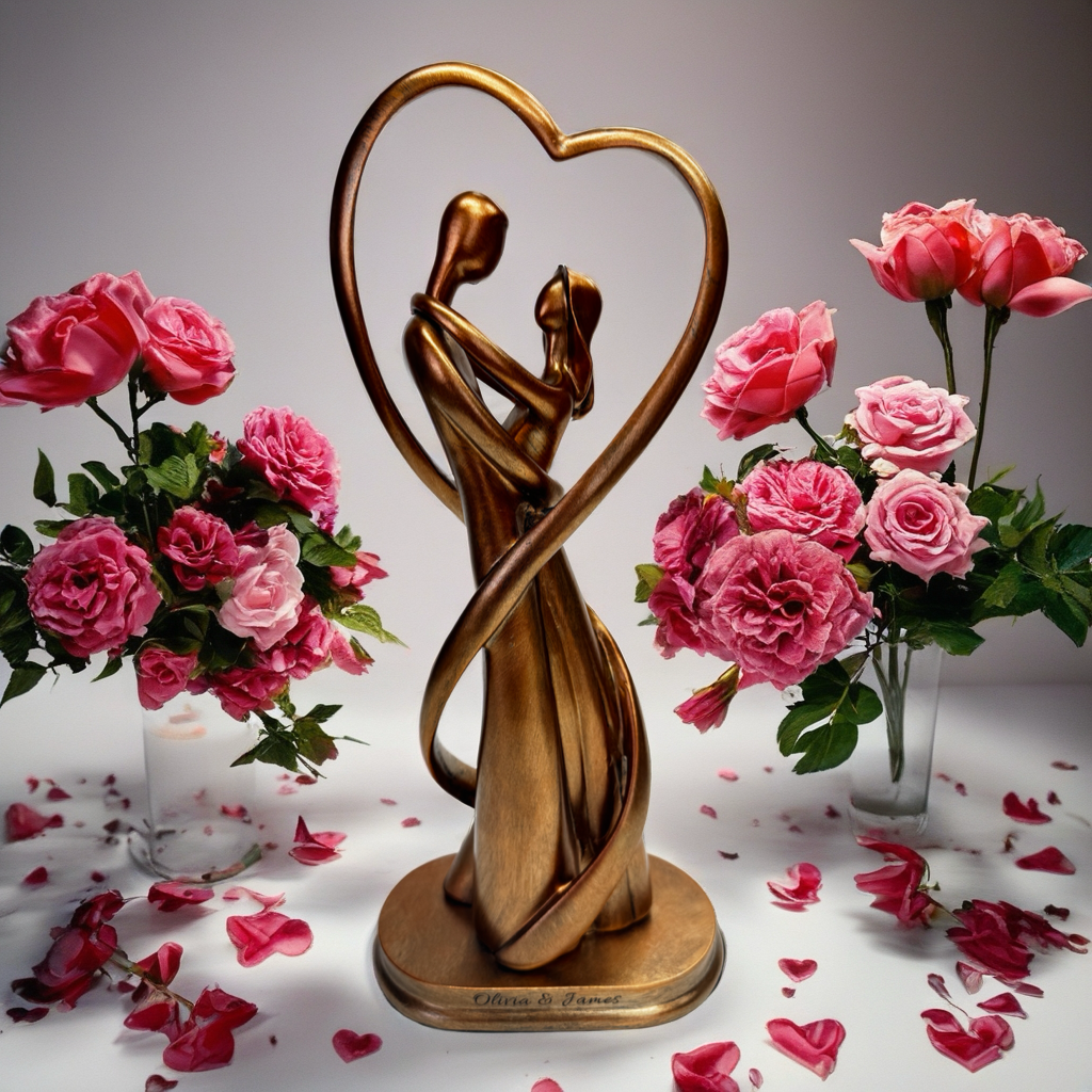 Custom Engraved Dancing Couple Figurine