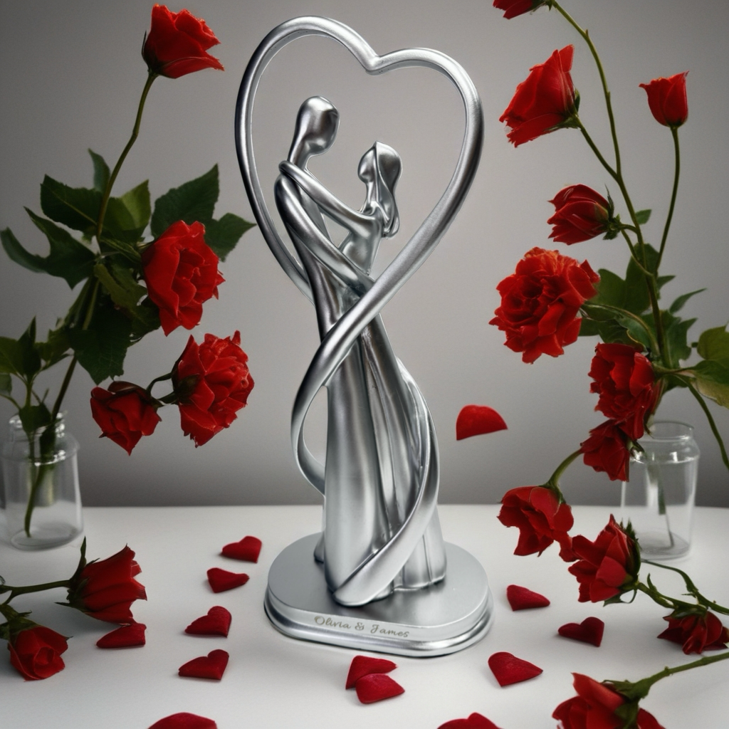 Custom Engraved Dancing Couple Figurine