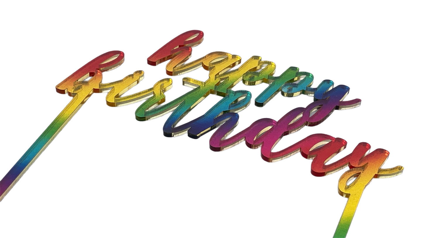 Happy Birthday Cake Toppers – Sparkle & Shine Celebration