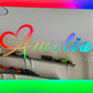 Custom Engraved LED Mirror – Remote Control, Rainbow Light