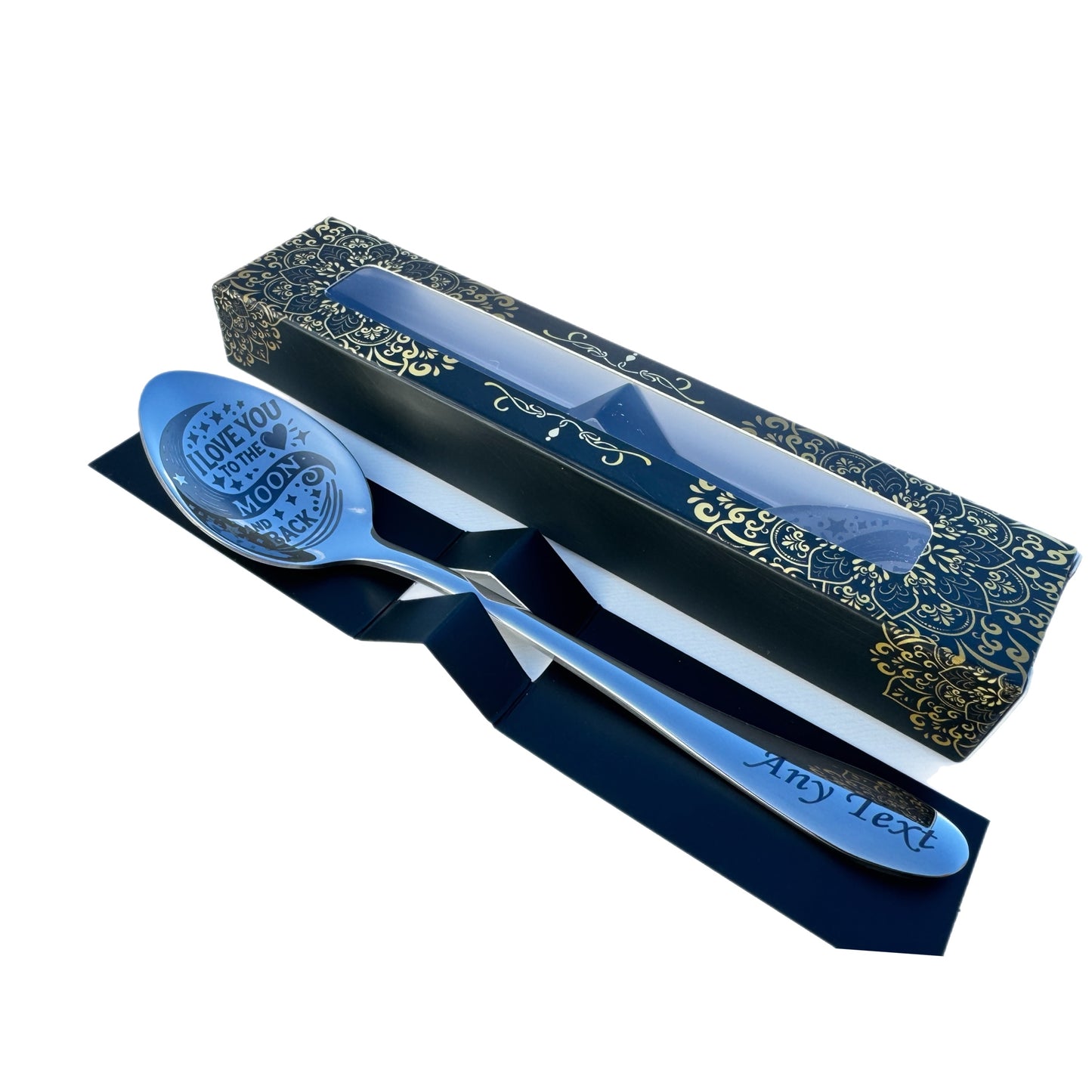 Engraved Gift Spoon – Personal Message & Moon Design