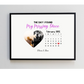 Personalised Heart Calendar Frame – Two Photos, Love Date