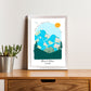 Personalised Adventure Map Poster – 4 Memory Locations