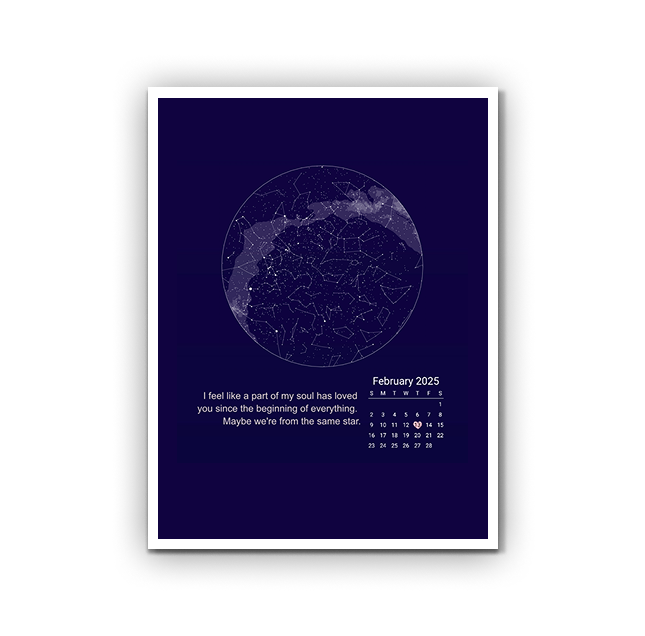 Star Map Poster Sky Full of Memories