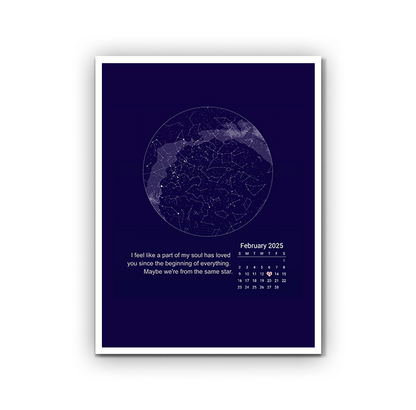 Star Map Poster Sky Full of Memories