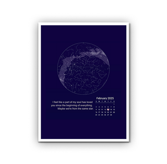 Star Map Poster Sky Full of Memories