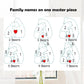 Custom Wooden Bear Family Puzzle with 2–7 Names – Gift for Family