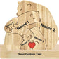 Custom Wooden Bear Family Puzzle with 2–7 Names – Gift for Family