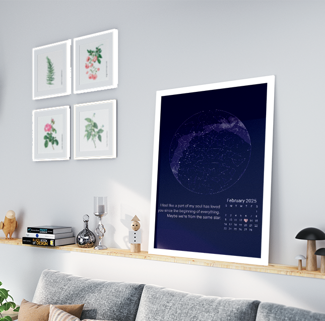Star Map Poster Sky Full of Memories